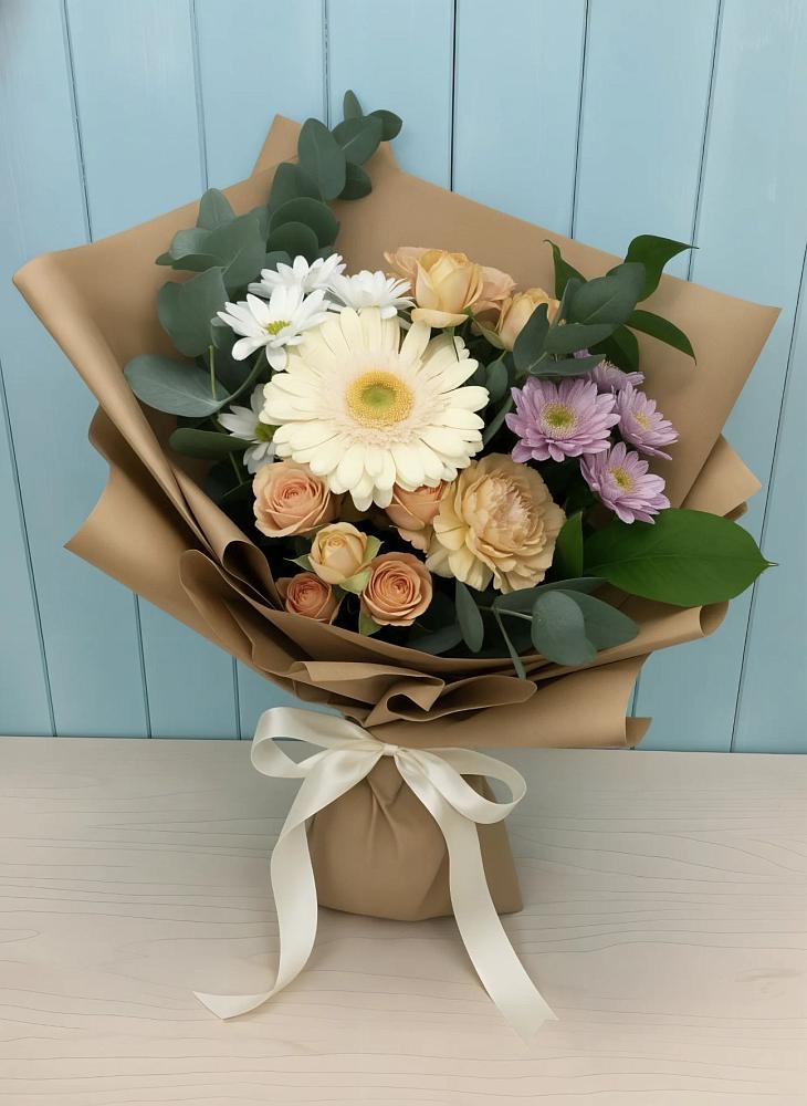 Букет цветов из: Герберы и Хризантемы в Кировграде