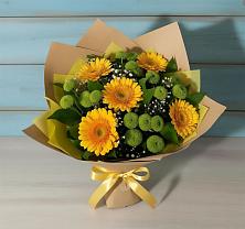 Букет цветов из:  Герберы и Хризантемы в Кировграде