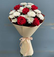 Букет цветов из:  Розы и Хризантемы в Кировграде