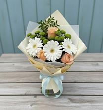 Букет цветов из:  Герберы, Розы и Хризантемы в Кировграде
