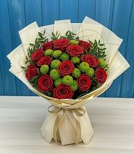 Букет цветов из:  Розы и Хризантемы #REPLACE_PRED# Кировграде