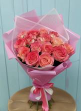 Букет 15 Розовых роз Равель в Кировграде